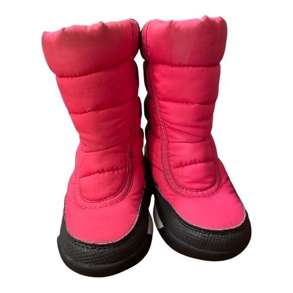 Sorel Youth Whitney II Puffy Mid Waterproof Boots Tropic Pink Size 9 - Picture 4 of 11